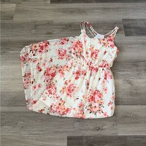 Papaya floral lined maxi summer dress small